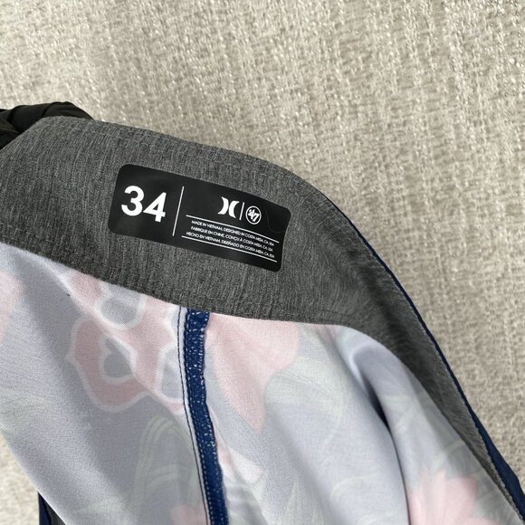 Boston Red Sox Hurley 47 Board Shorts 34 MLB Hawaiian Phantom Tropics 5.5" - Picture 8 of 12